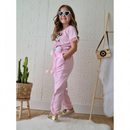 Conjunto Feminino Infantil de Menina Calça Modinha Verão Conjunto de Menina