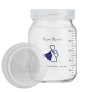 Kit com 5 Potes de Vidro para Armazenar Leite Materno 200ml Com Graduação