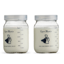 Kit com 5 Potes de Vidro para Armazenar Leite Materno 200ml Com Graduação