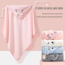 Toalha De Banho Felpuda Infantil Bebe Bichinhos Grande Capuz