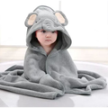 Toalha Infantil com Capuz Bichinhos Ultra Macia e Absorvent