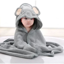 Toalha Infantil com Capuz Bichinhos Ultra Macia e Absorvent