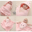Toalha De Banho Felpuda Infantil Bebe Bichinhos Grande Capuz
