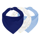 Kit C/3 Babador Bandana de Bebê 100% Algodão 23cm x 18cm - Sortidas