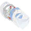 Kit Babador Bandana Impermeável Premium para Bebê – 100% Algodão (3, 6 ou 10 unidades)