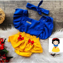 Jardineira Romper com faixa Bebê Menina Body Temático Book Festa Mesversário ensaio temático romper de bebe menina