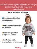 Kit 4 Peças Conjunto Moletom Infantil Menina 1 ao 16 Feminino Outono Inverno