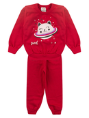 Kit 4 Peças Conjunto Moletom Infantil Menina 1 ao 16 Feminino Outono Inverno