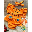 Jardineira Romper com faixa Bebê Menina Body Temático Book Festa Mesversário ensaio temático romper de bebe menina