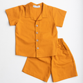 Conjunto Infantil Menino Camisa e Bermuda 100% Algodão – Estilo Social Casual Elegante