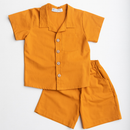 Conjunto Infantil Menino Camisa e Bermuda 100% Algodão – Estilo Social Casual Elegante
