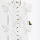 Conjunto Infantil Menino Camisa e Bermuda 100% Algodão – Estilo Social Casual Elegante