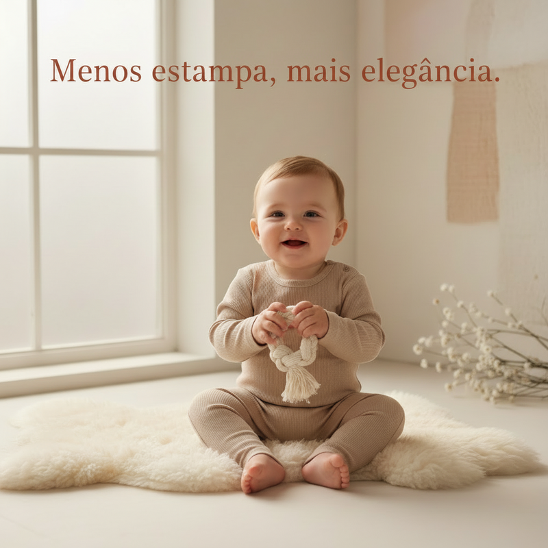 Kit 3 Body Minimalista Suedine Para Bebê Liso Manga Longa 100% Algodão RN/P/M/G/GG Baby Greg