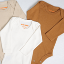 Kit 3 Body Minimalista Suedine Para Bebê Liso Manga Longa 100% Algodão RN/P/M/G/GG Baby Greg
