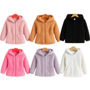 Casaco Infantil Feminino Pelinho Teddy com Capuz Blusa de Frio Quentinha