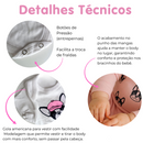 Conjunto Kit 3 e 2 Peças Body Calça Roupa Para Bebe Baby Menina Enxoval Presente 100% Algodão Estampas Divertidas