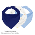 Kit Babador Bandana Impermeável Premium para Bebê – 100% Algodão (3, 6 ou 10 unidades)