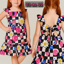 Vestido Infantil Menina Princesa Luxo Elegante Estampa Exclusiva