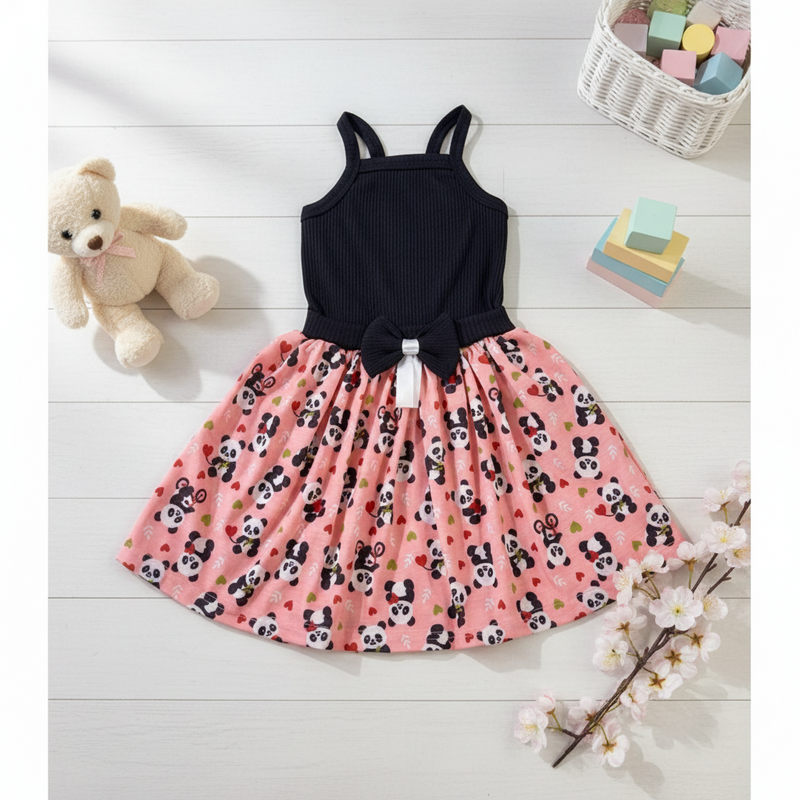 Vestido Infantil de Alça Verão Menina Leve Confortável e Fresquinho