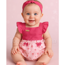 Jardineira Romper com faixa Bebê Menina Body Temático Book Festa Mesversário ensaio temático romper de bebe menina