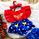 Jardineira Romper com faixa Bebê Menina Body Temático Book Festa Mesversário ensaio temático romper de bebe menina