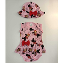 Body Saia Bebê Estampado com Chapéu Look Completo Delicado