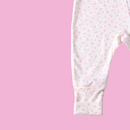 Kit 3 Macacão Menina Amore Vira Pé Floral Recem Nascido a 12 Meses 100% Algodão