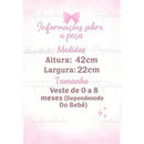 Jardineira Romper com faixa Bebê Menina Body Temático Book Festa Mesversário ensaio temático romper de bebe menina