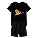 Conjunto Infantil Menino Camiseta e Bermuda Estampa Urso – Look Casual Confortável para o Dia a Dia
