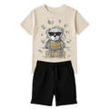 Conjunto Infantil Menino Camiseta e Bermuda Estampa Urso – Look Casual Confortável para o Dia a Dia
