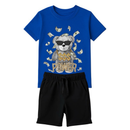 Conjunto Infantil Menino Camiseta e Bermuda Estampa Urso – Look Casual Confortável para o Dia a Dia