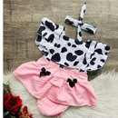 Jardineira Romper com faixa Bebê Menina Body Temático Book Festa Mesversário ensaio temático romper de bebe menina