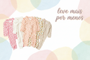 Kit 5 Macacão Canelado Estampado para Bebê com Zíper Menino e Menina – RN/P/M/G
