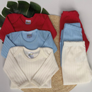 Kit 6 Peças Canelado Premium Roupas de Bebê Conjunto Menino Menina 3 Body e 3 Mijão