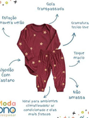 Conjunto Moda Body + Calça Tecido Leve Infantil Bebê