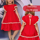 Vestido Infantil Menina Princesa Luxo Elegante Estampa Exclusiva