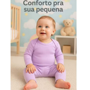 Kit 4 Peças Body + Mijão Menina e Menino Manga Longa Infantil Bory Bori Feminina e Masculino RN ao G