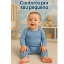 Kit 4 Peças Body + Mijão Menina e Menino Manga Longa Infantil Bory Bori Feminina e Masculino RN ao G