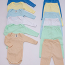 Kit 4 Peças Body + Mijão Menina e Menino Manga Longa Infantil Bory Bori Feminina e Masculino RN ao G