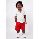 Conjunto Infantil Menino Camisa e Bermuda 100% Algodão – Estilo Social Casual Elegante