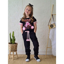 Conjunto Feminino Infantil de Menina Calça Modinha Verão Conjunto de Menina