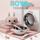 Tigela Para Papinha Bowl Pote em Aço Inox com Ventosa e Talher - Térmico