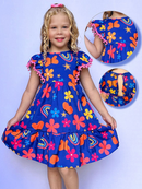Vestido Infantil Menina Princesa Luxo Estampa Lançamento