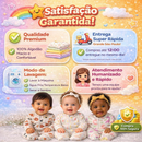 Roupinha Macacão Longo Menina Menino Pijaminha Fechamento Zíper 100% Algodão -Tam RN, P, M e G