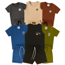 Conjunto de Bebe Menino Estilo Casual Minimalista Monocromático Verão Infantil Menino Casual