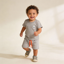 Conjunto de Bebe Menino Estilo Casual Minimalista Monocromático Verão Infantil Menino Casual