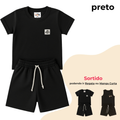 Conjunto Bebê Menino Minimalista Monocromático – Look Casual Moderno para Verão