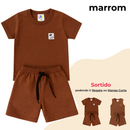 Conjunto Bebê Menino Minimalista Monocromático – Look Casual Moderno para Verão
