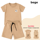 Conjunto Bebê Menino Minimalista Monocromático – Look Casual Moderno para Verão