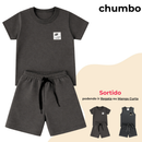 Conjunto Bebê Menino Minimalista Monocromático – Look Casual Moderno para Verão